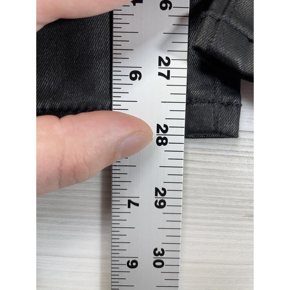 Banana Republic Straight High Rise Ankle Jeans Womens 28 Black Coated Denim - Picture 6 of 12